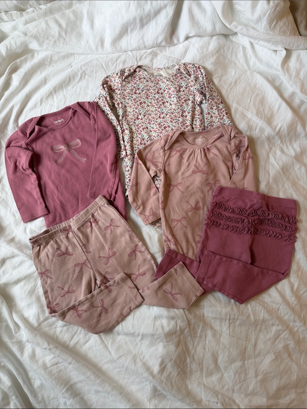Carter's Girls Play Spring Onesie Pants Sets 18m